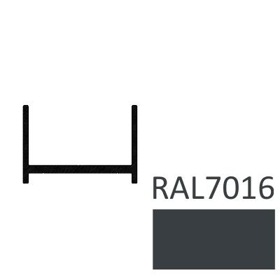 boční okenicový H-OKZ104 profil, 6000mm, hliník 6063 T5, antracit RAL7016