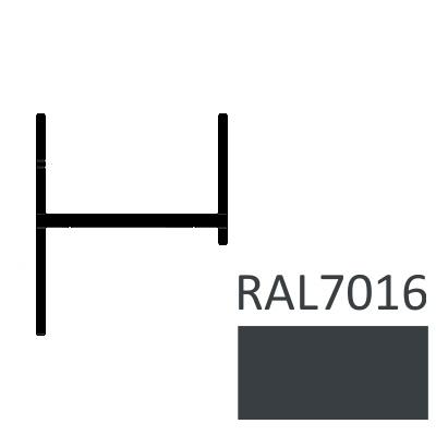 boční okenicový H2-OKZ104 profil, 6000mm, hliník 6063 T5, antracit RAL7016