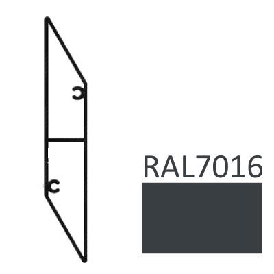 okenice Z 104,9x18x6000mm, hliník 6063 T5, antracit RAL7016